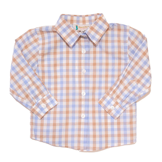 Plaid Button-Up Shirt