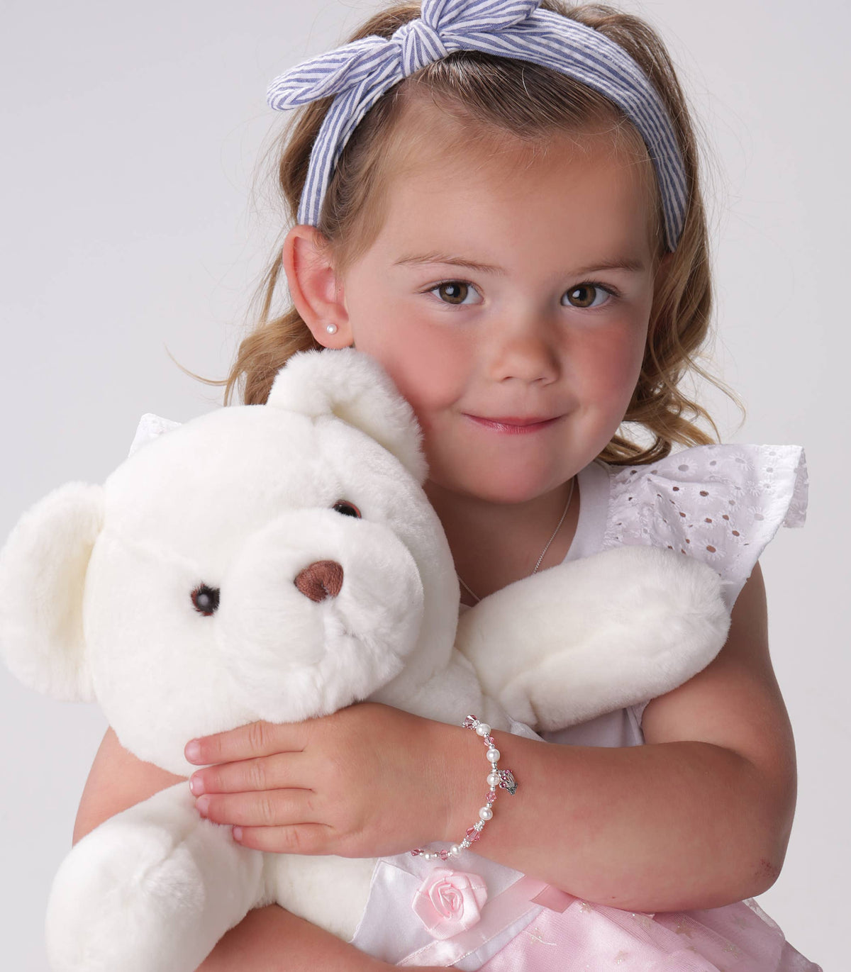 White Pearl Earrings for Children
