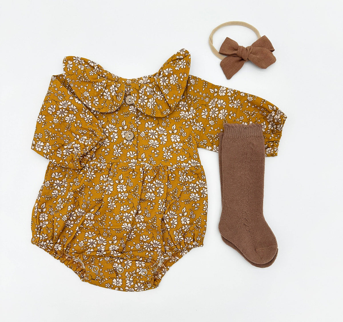 Mustard Floral Romper