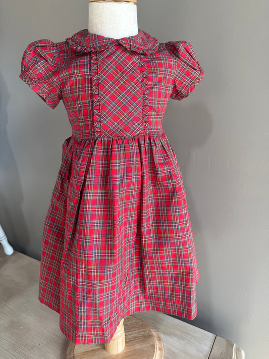 Tartan Frill Front Dress