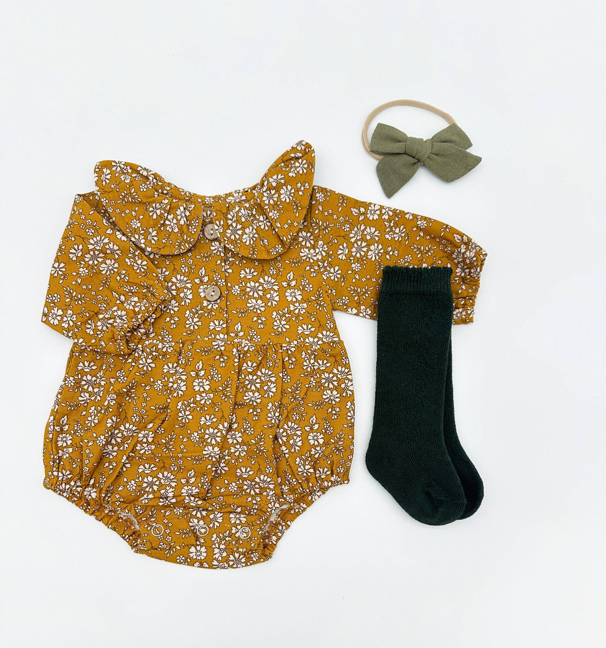 Mustard Floral Romper