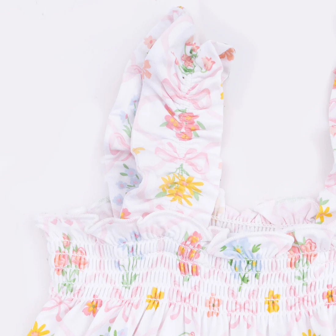 Spring Blooms Bow Trellis  Ruffly Strap Top and Bloomer