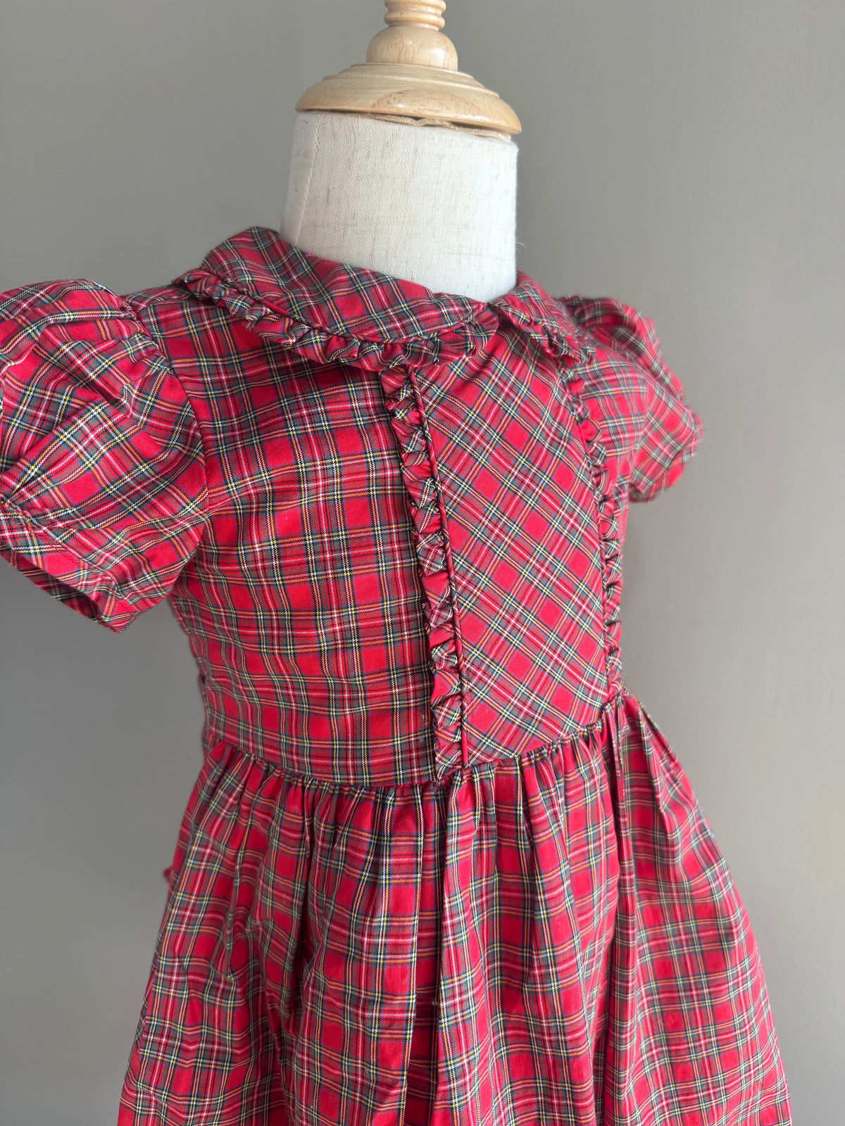 Tartan Frill Front Dress