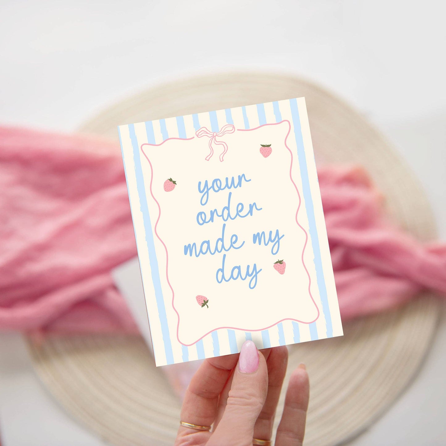 Business Thank You Cards | Strawberry Aesthetic