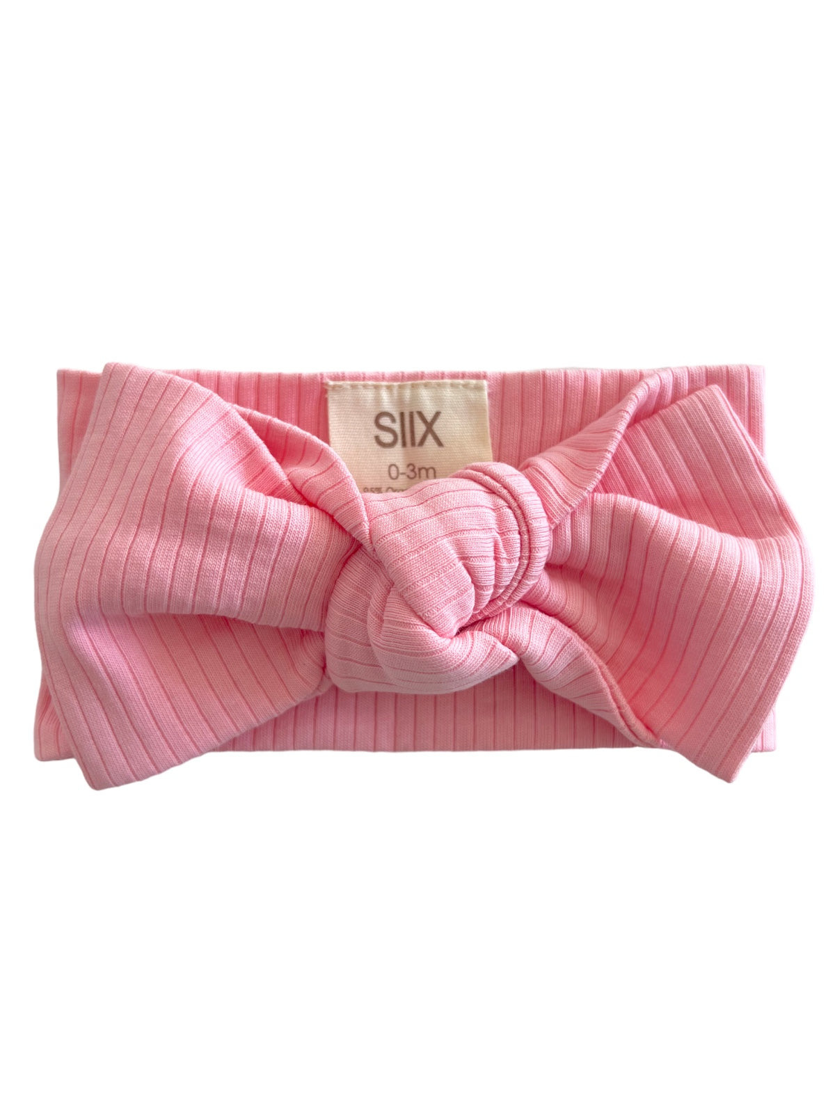 Pink / Organic Ribbed Bow (Baby - Kids)
