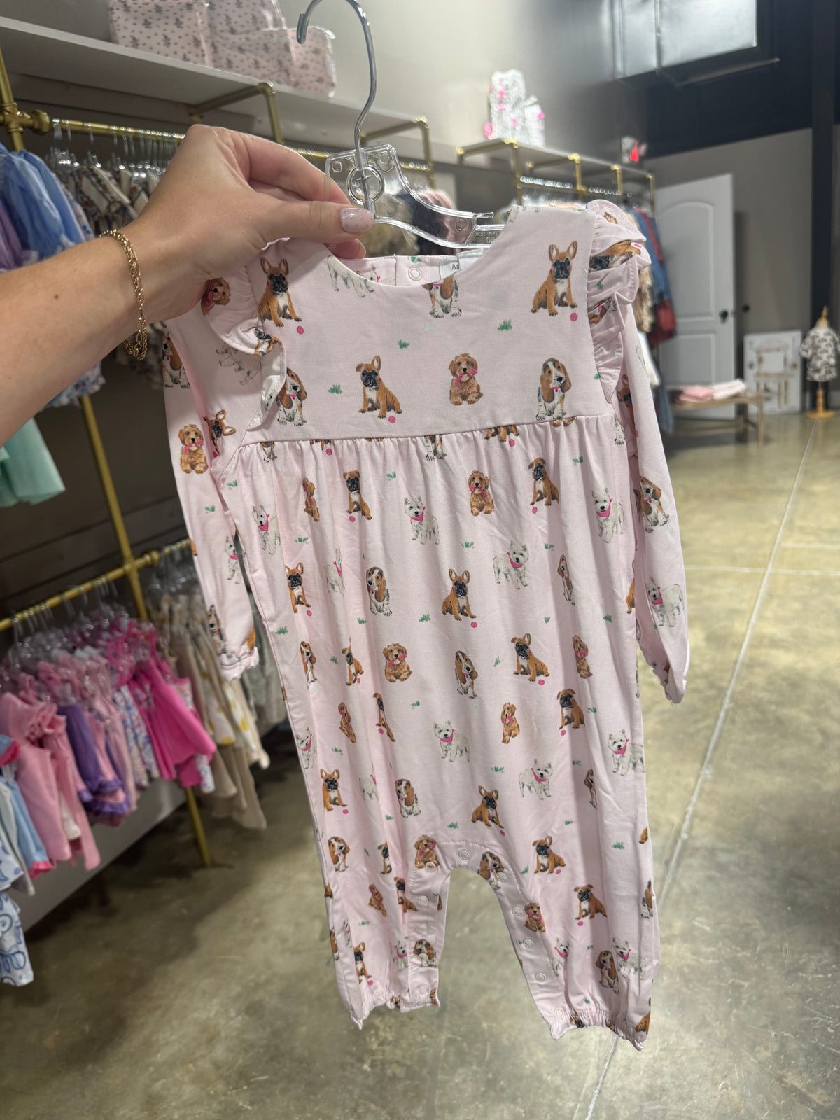 Bestie Dogs Pink Romper