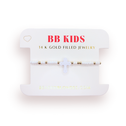 Lilac Cross Bracelet on Color (Kids Size)