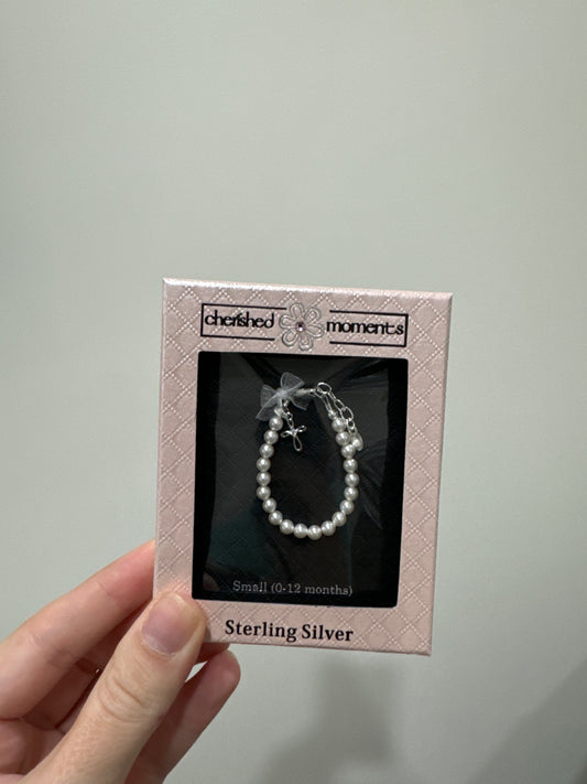 Pearl Cross Bracelet