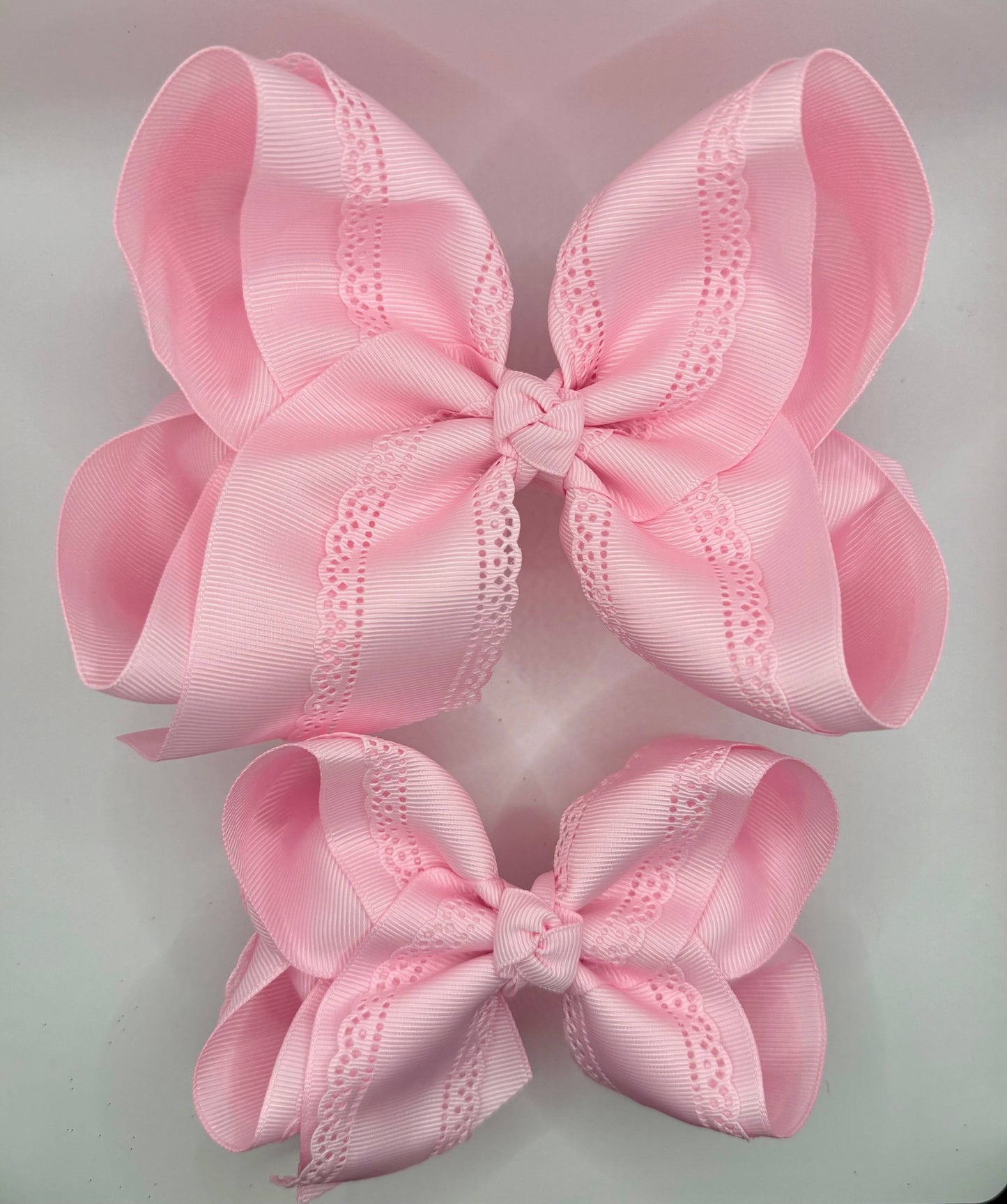 Pink Eyelet Bow
