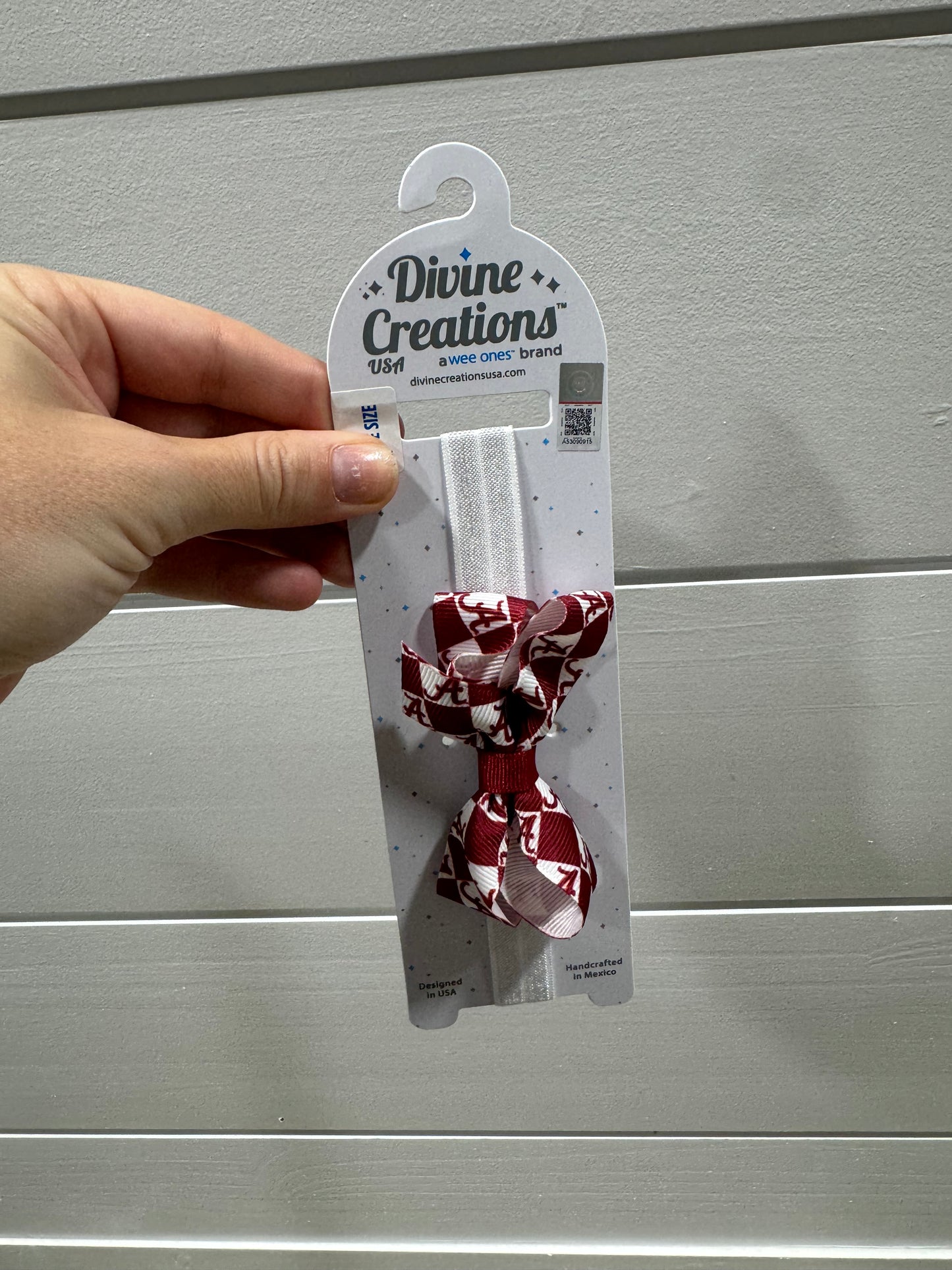 Mini College Checkerboard Bow on Baby Band
