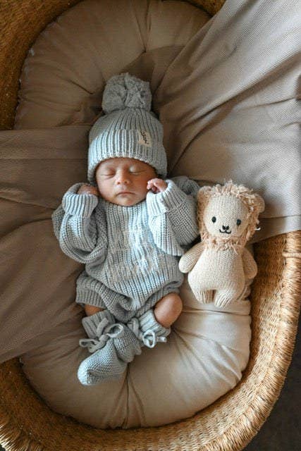 Sibling Announcement Romper: Sky / NB / Little Brother