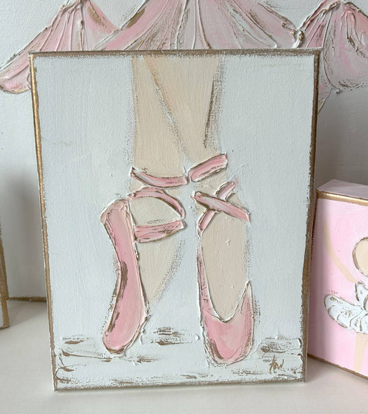 Ballet slippers canvas paint textured recital dance ballet