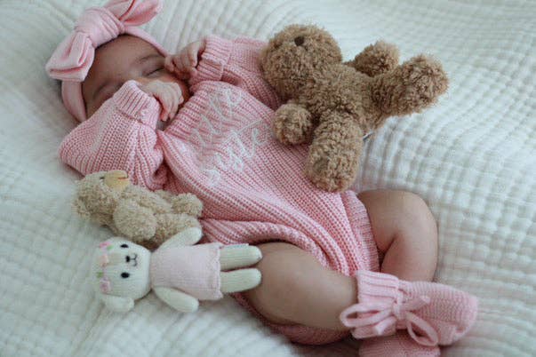 'Little Sister' Announcement Romper | Peony