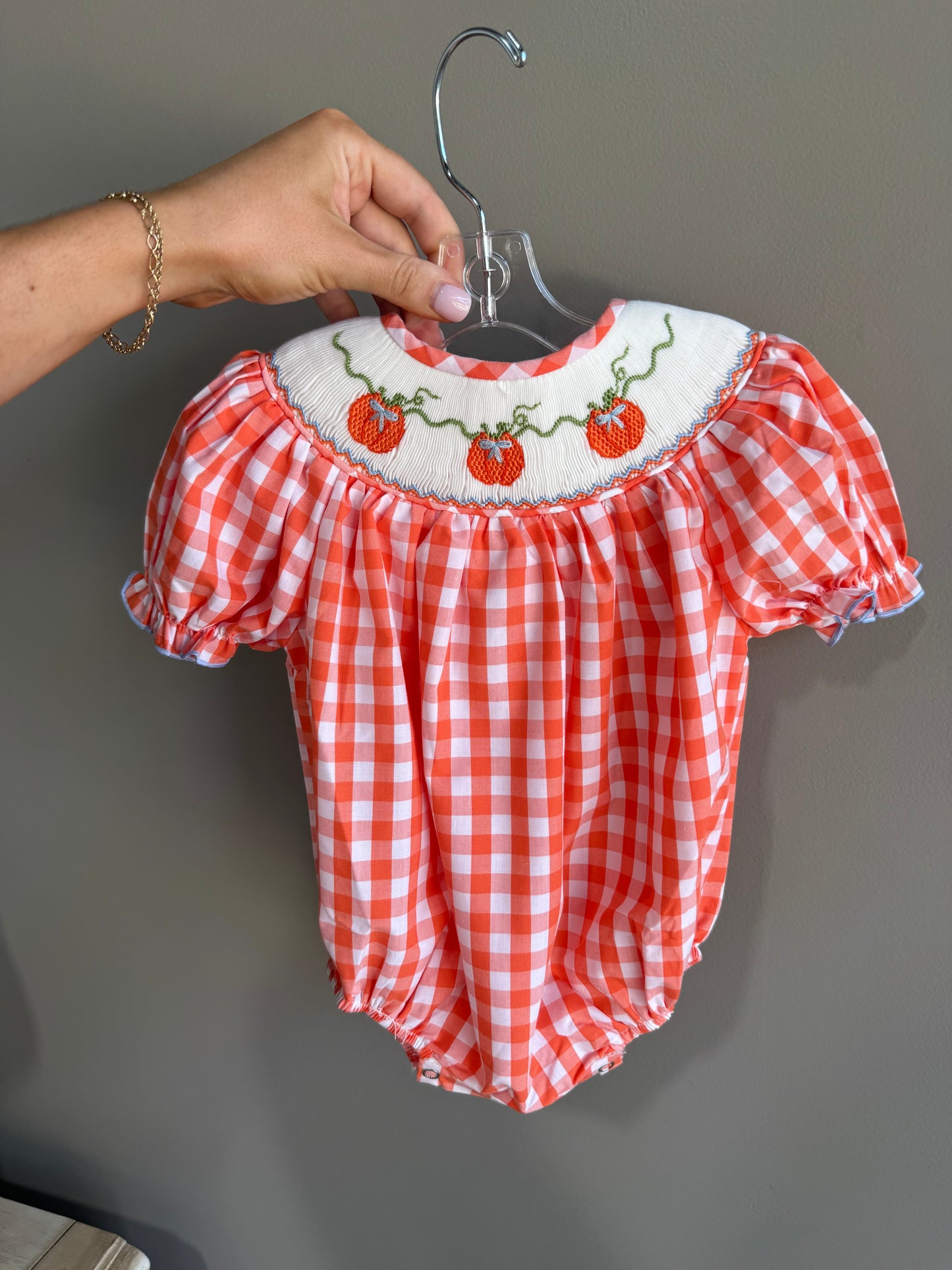 Pumpkin Smocked Bubble