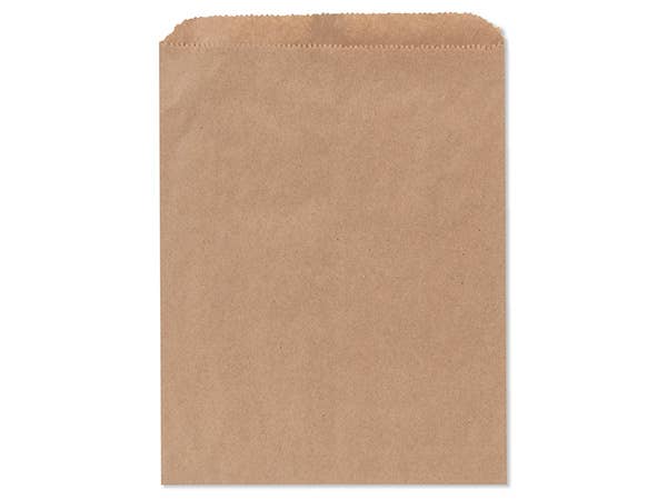 Brown & White Kraft Paper Merchandise Bags