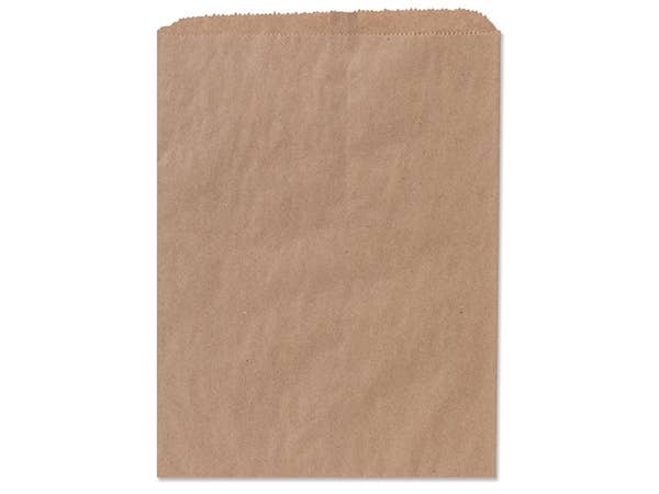 Brown & White Kraft Paper Merchandise Bags