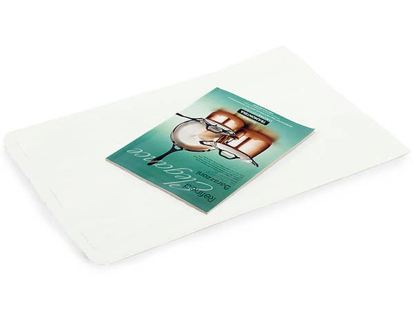 Brown & White Kraft Paper Merchandise Bags