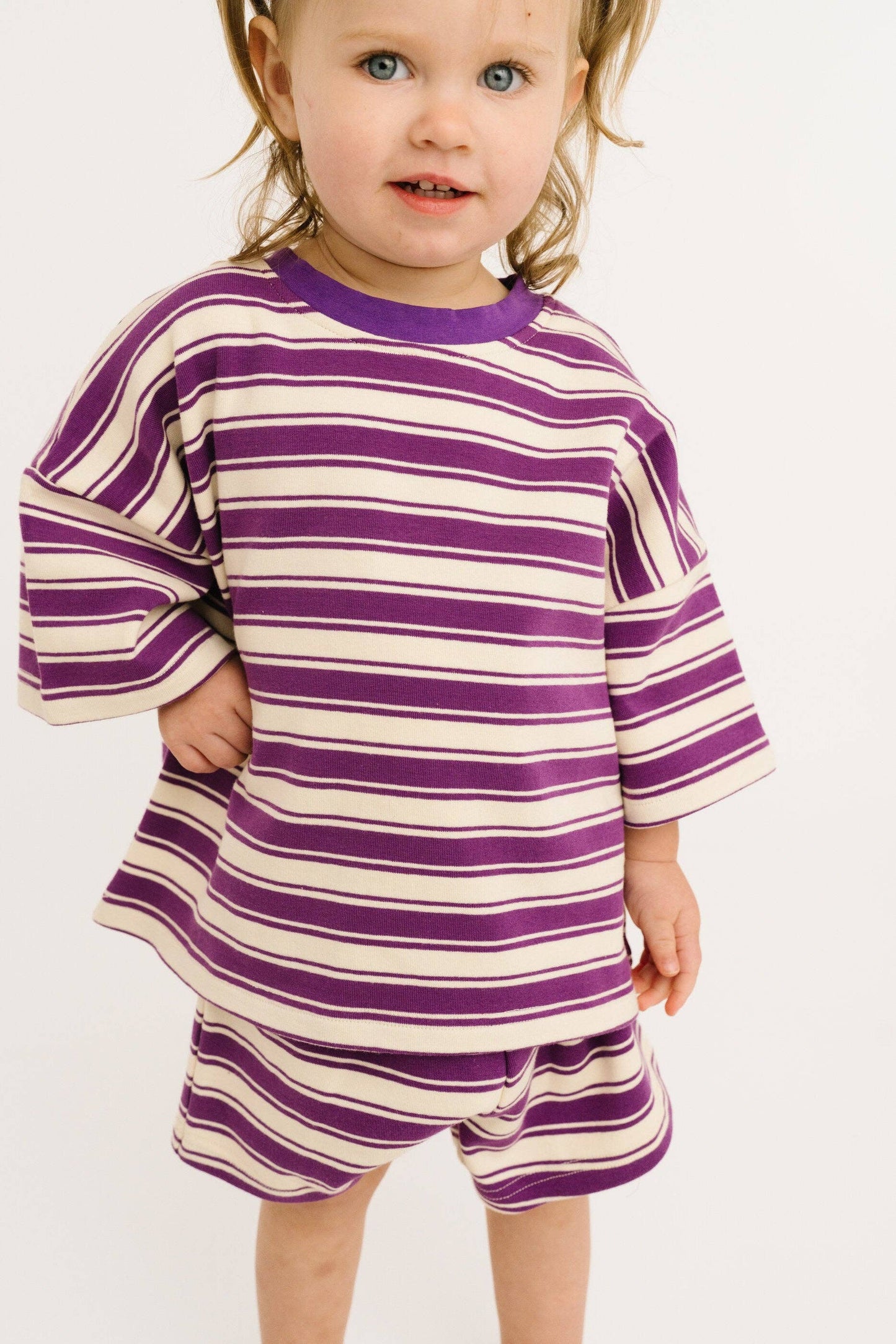 Plum Stripe Slouchy Set