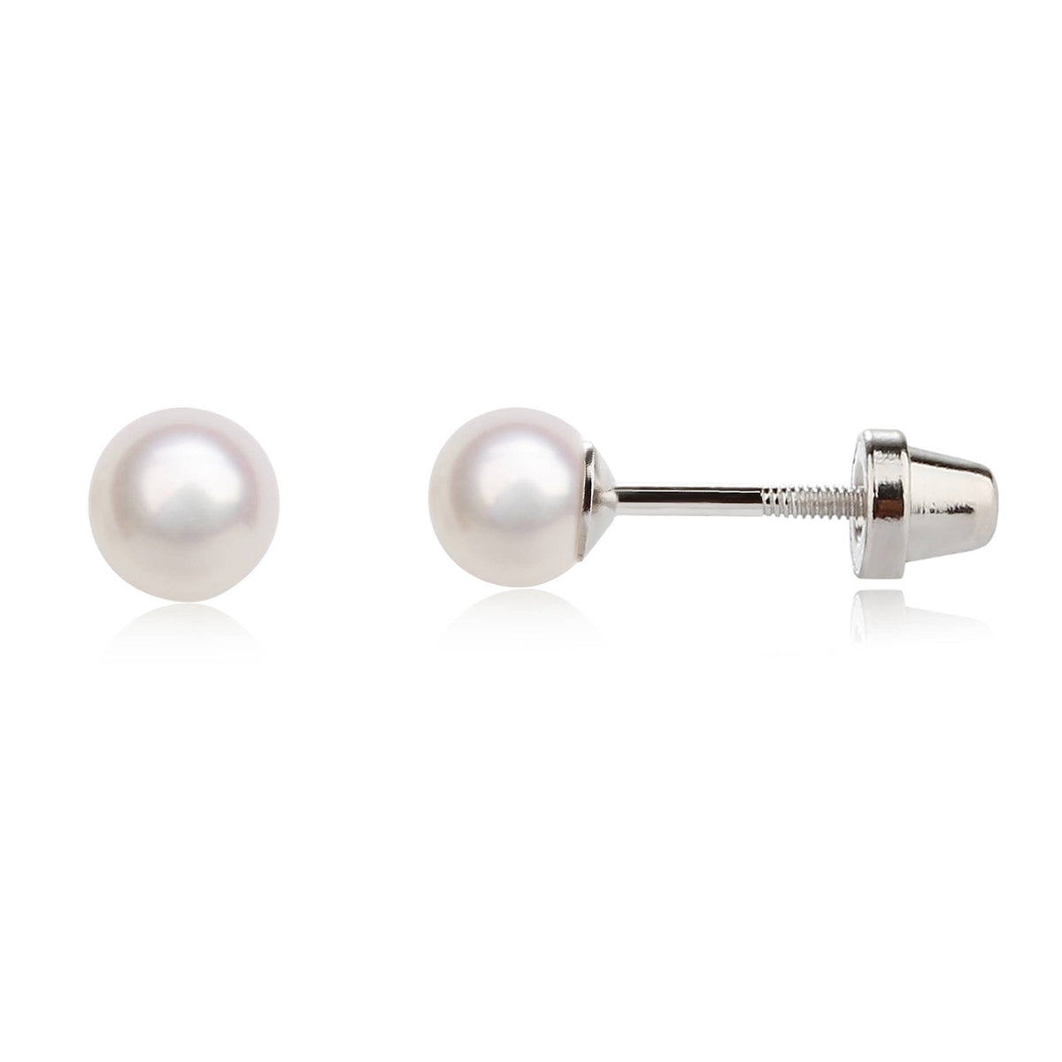 White Pearl Earrings for Children