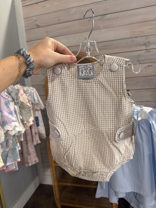 Khaki Windowpane Boys' Bubble