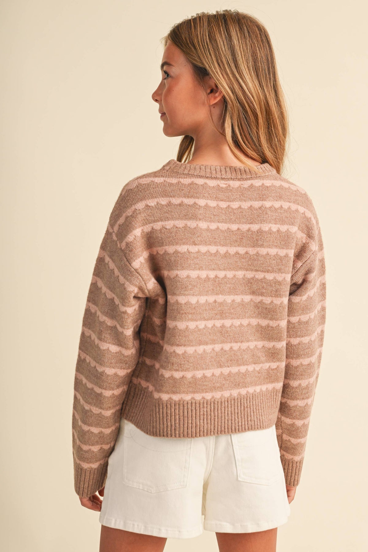 Scallop Stripe Sweater