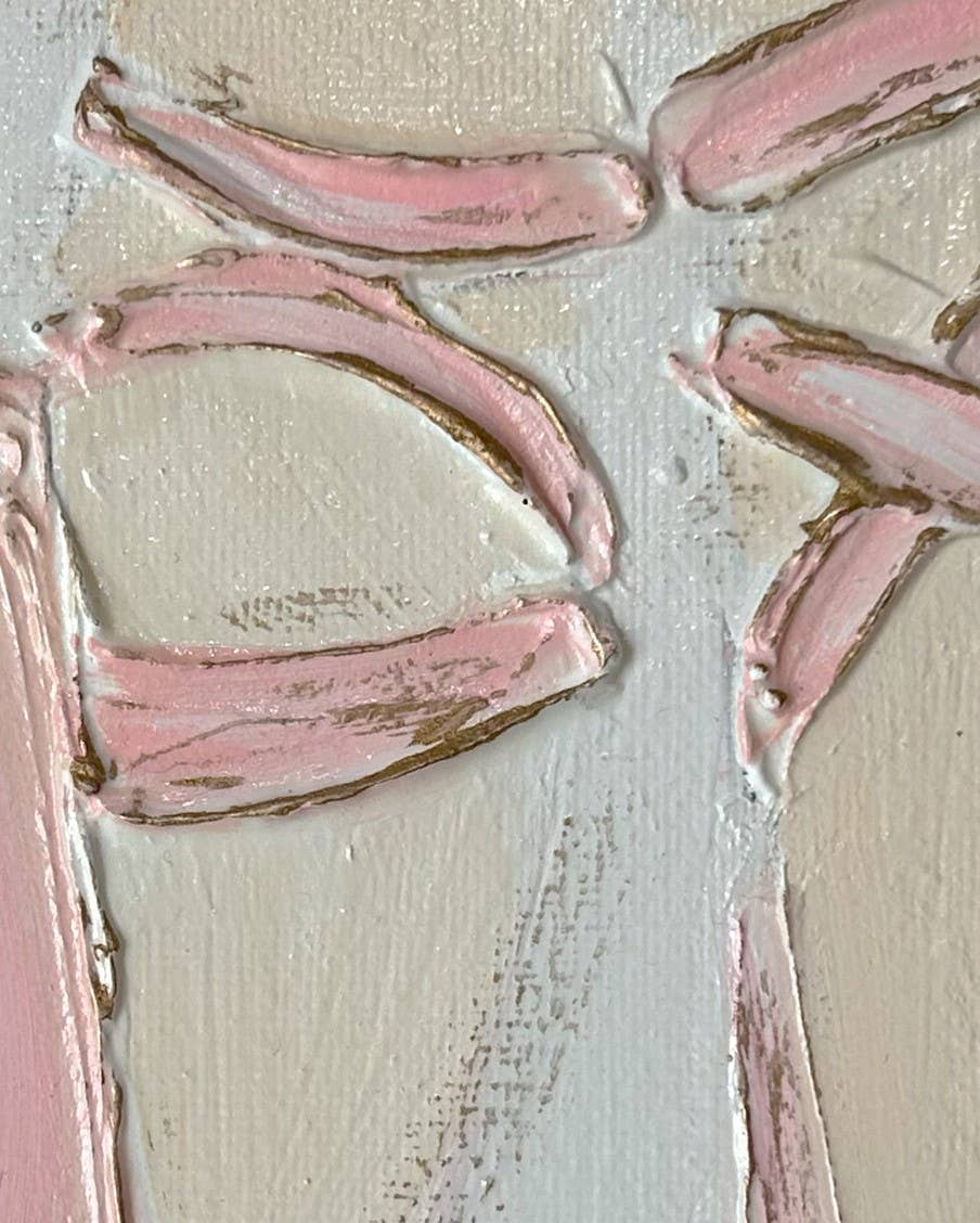 Ballet slippers canvas paint textured recital dance ballet