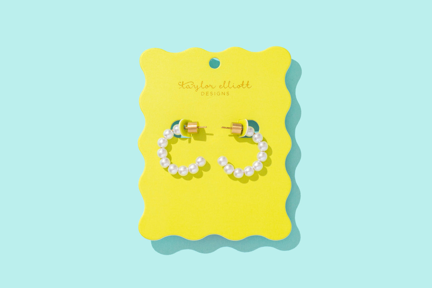 Hoop Earrings - Small - Gold-Plated w/ Pearls - Olivia