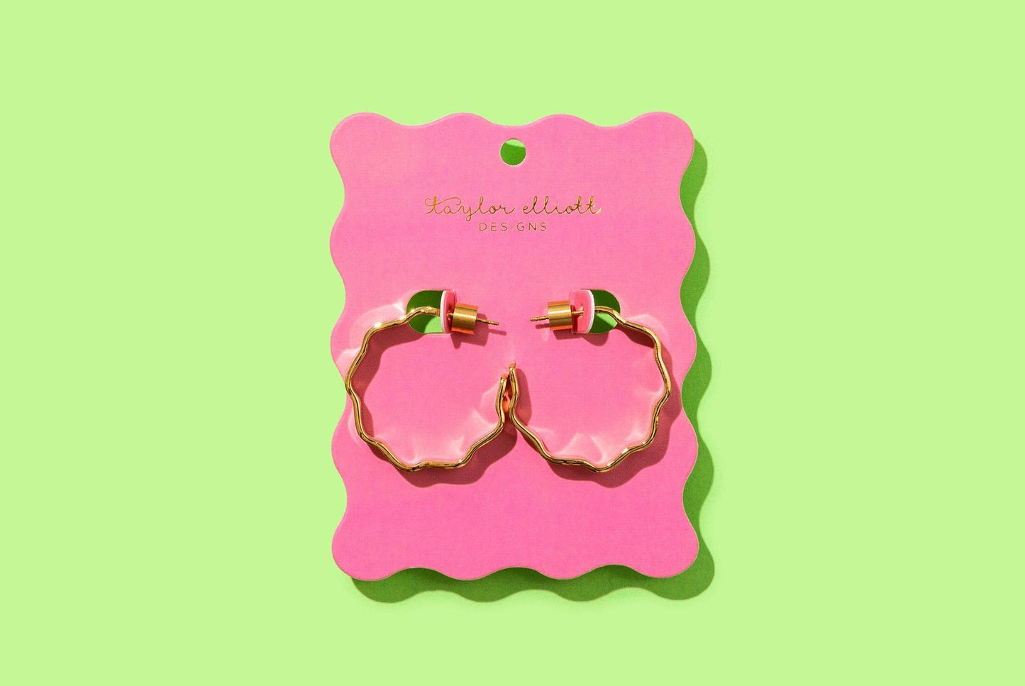 Hoop Earrings - Wavy Gold-Plated - Cassie - Assorted Sizes