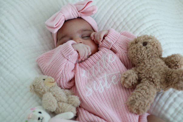 Sibling Announcement Romper: Sky / NB / Little Brother