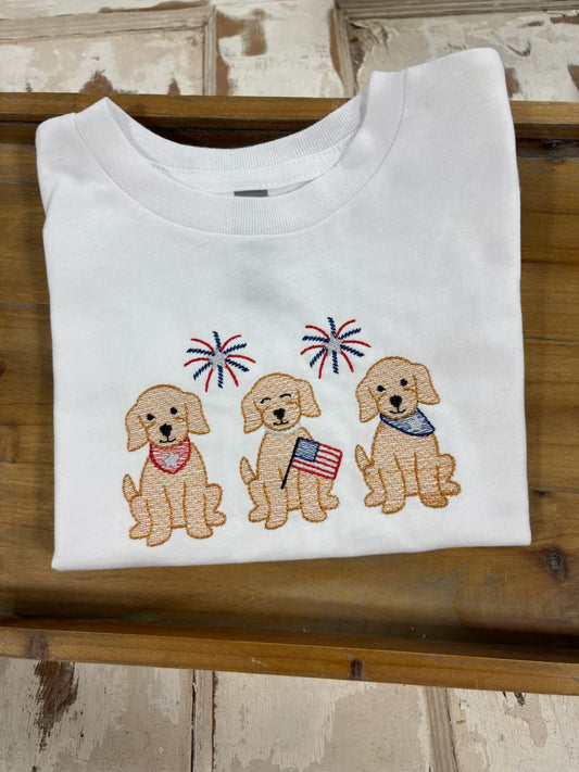 Puppy Embroidery Tee
