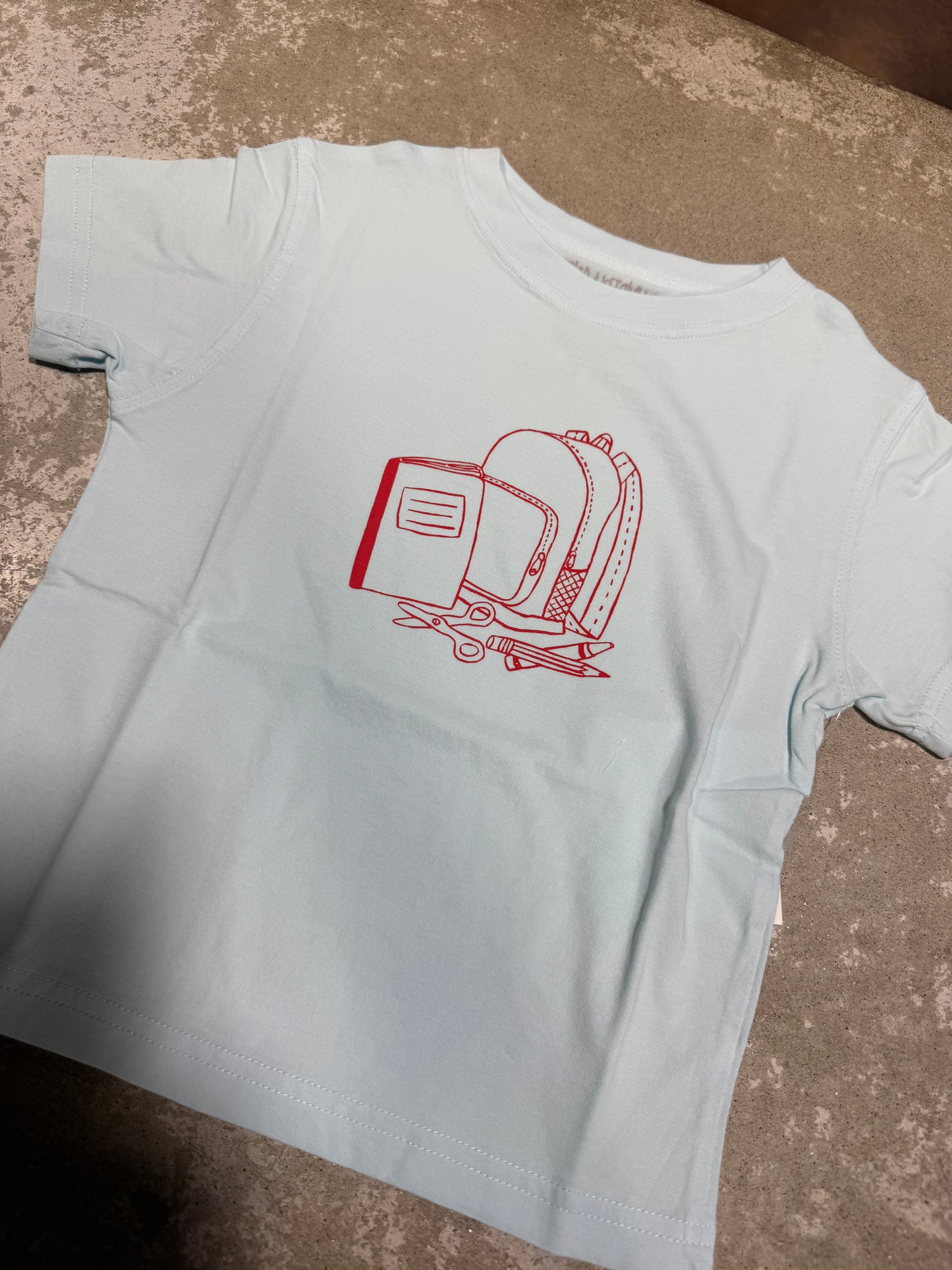 Light Blue Back to School Tee