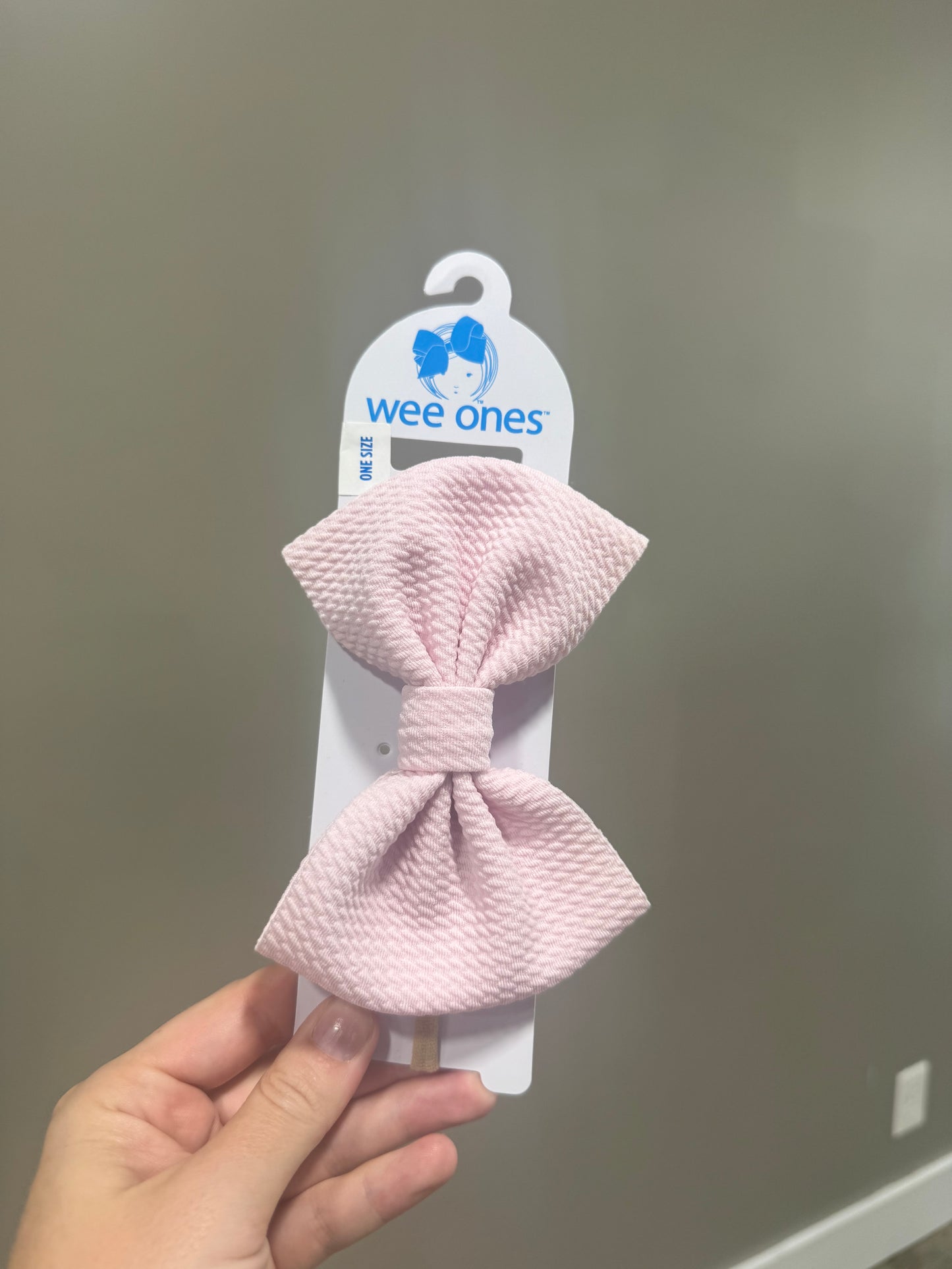 Large Textured Bow on Baby Band