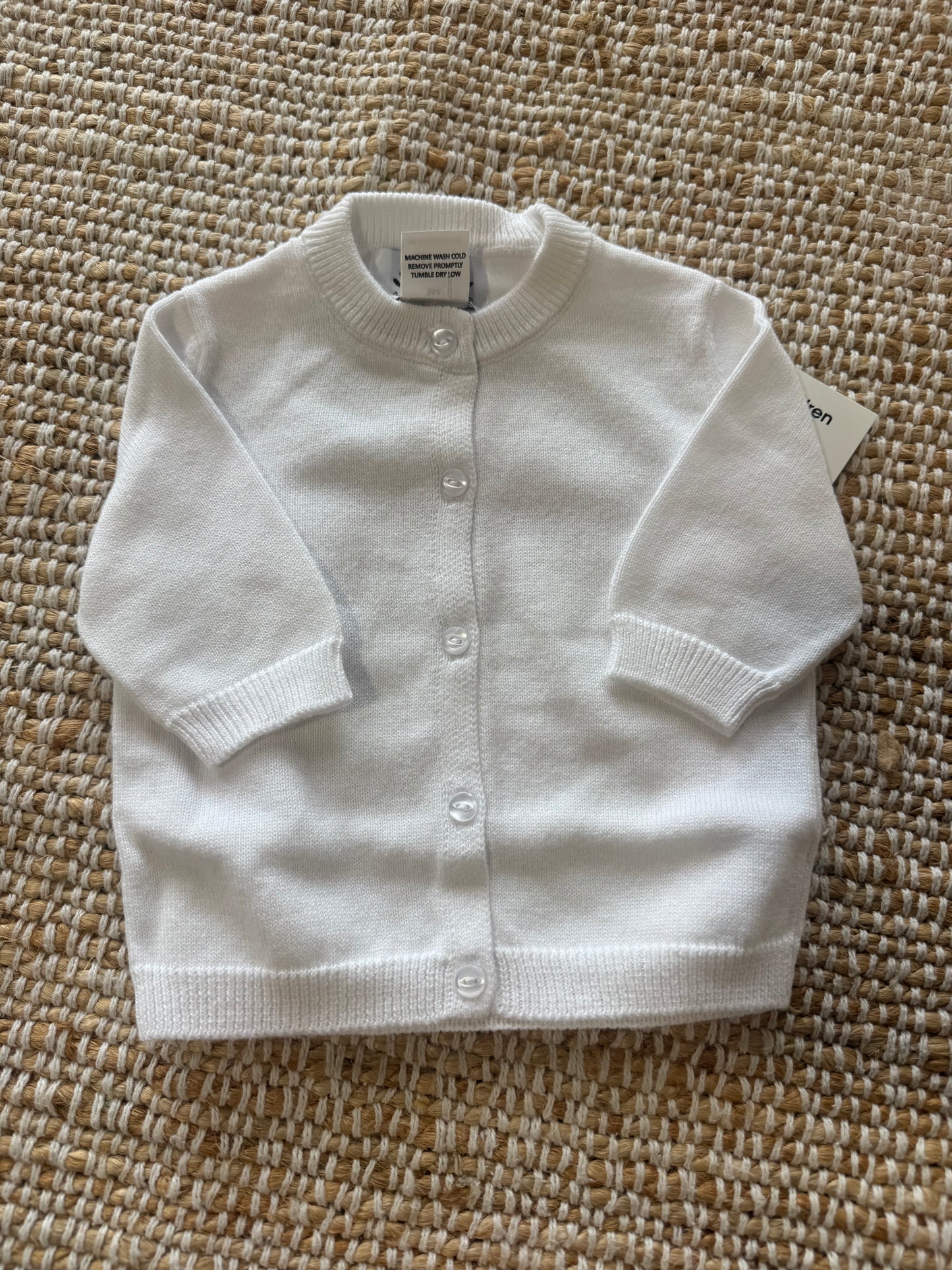 Front Button Cardigan White