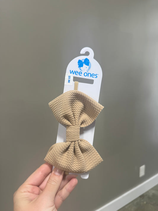 Large Textured Bow on Baby Band