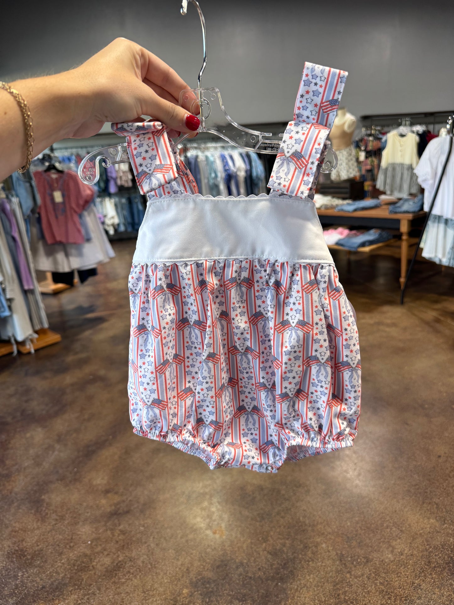 Patriotic Bubble/Diaper Set/Dress