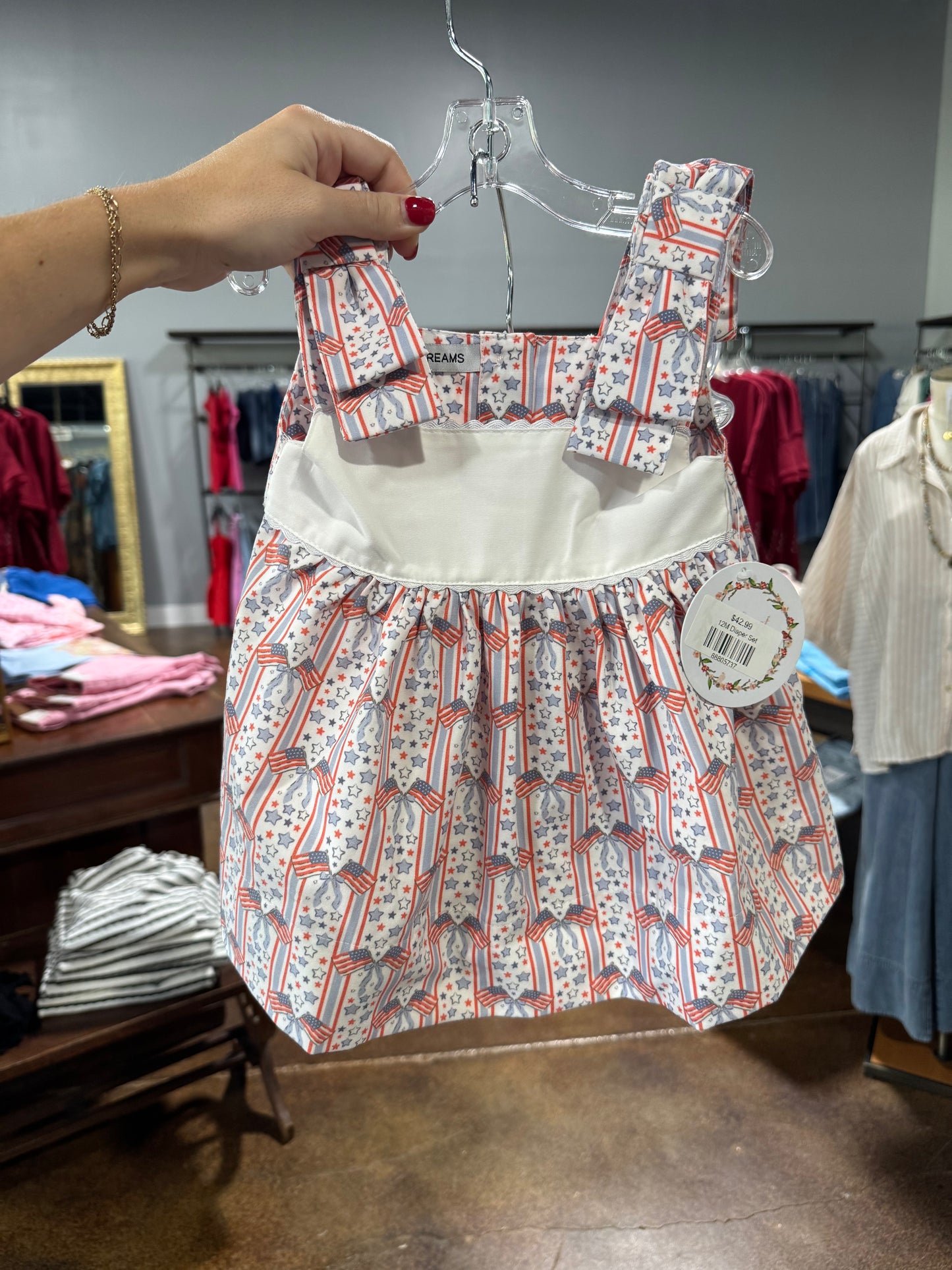 Patriotic Bubble/Diaper Set/Dress