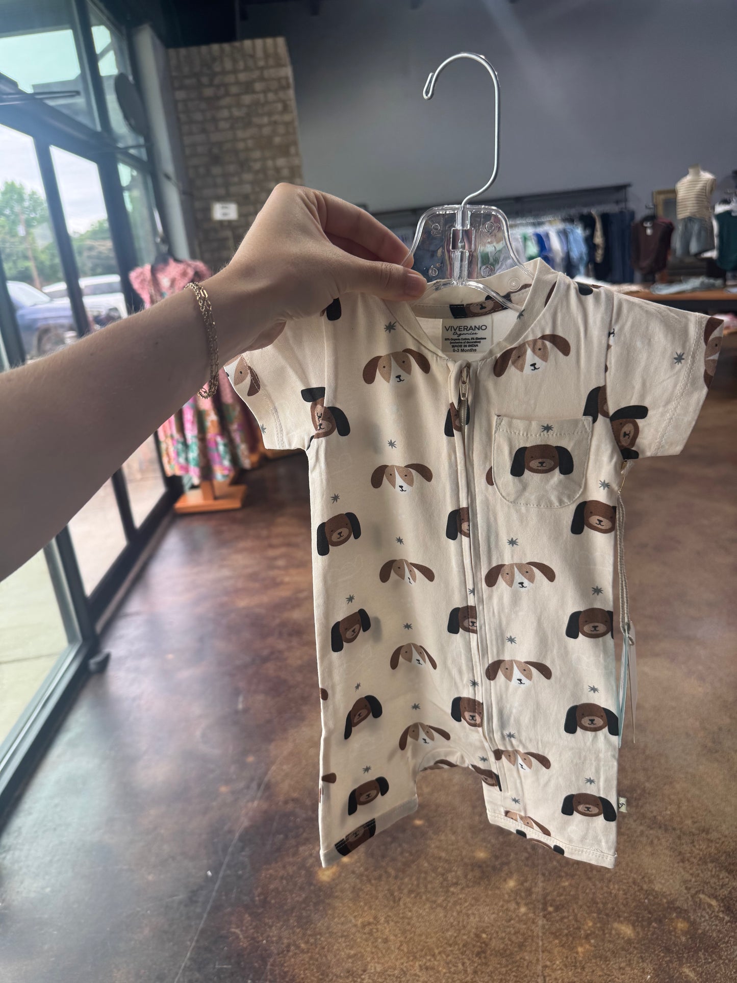 Doggies Zipper Romper