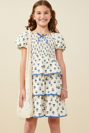 Floral Tiered Smocked Dress