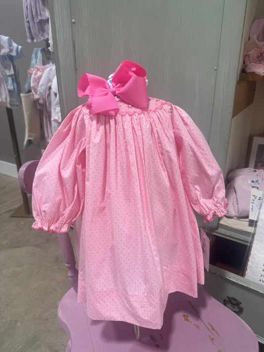 Polka Dot Smocked Dress