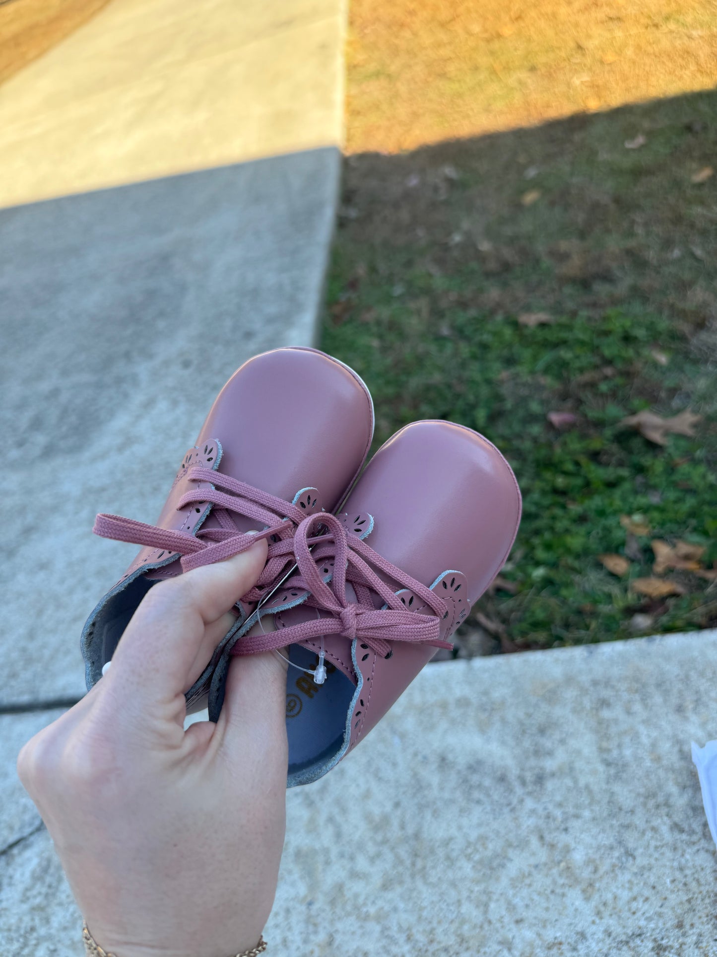 Rose Lace Up Scalloped Bootie