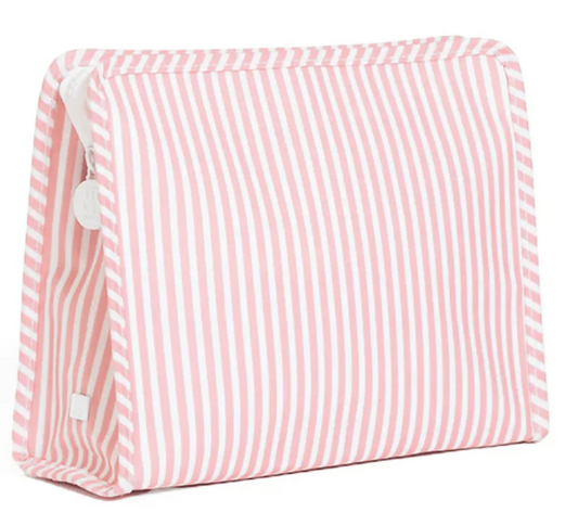 ROADIE LARGE Zip Pouch - PIMLICO STRIPE DUSTY ROSE