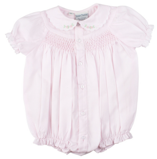 Preemie Smocked Scalloped Bubble