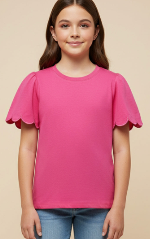 Girls Scallop T Shirt