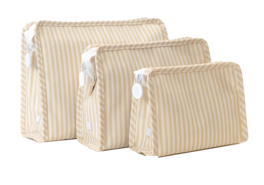 ROADIE LARGE Zip Pouch - PIMLICO STRIPE SAND