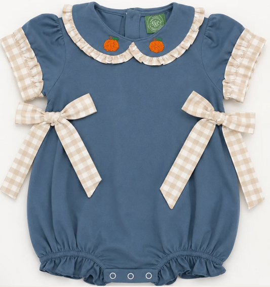 Girls Blue Pumpkin French Knot Bubble