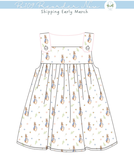 PO109: Rabbit Print Dress Preorder