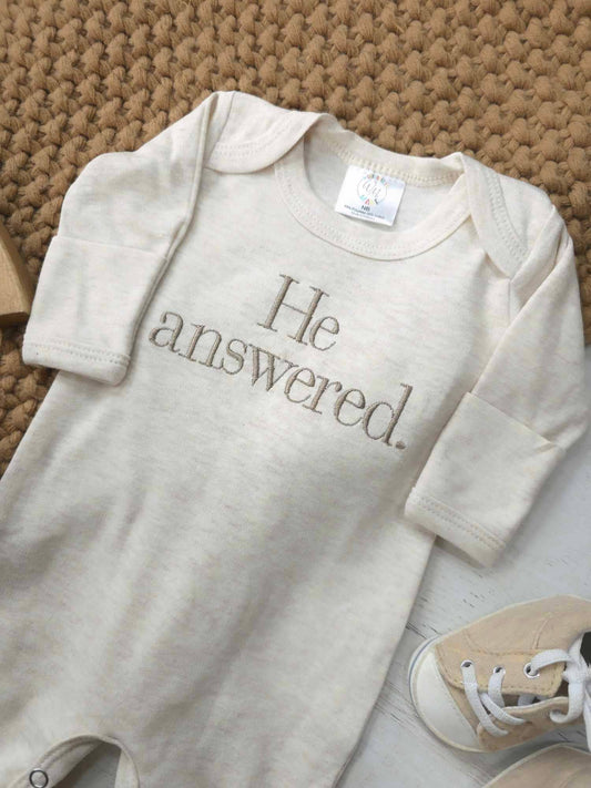 Baby Romper | He Answered.