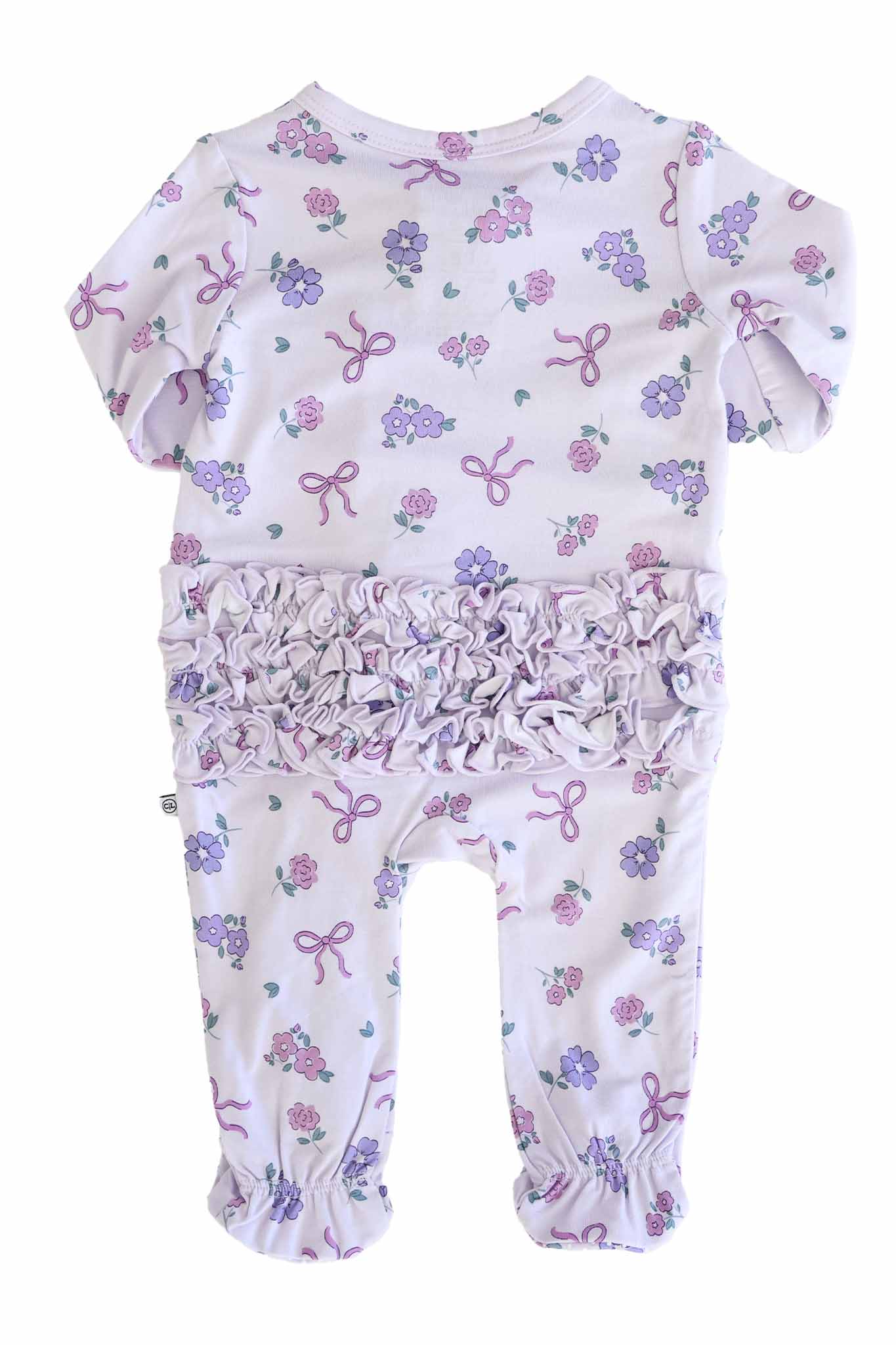 Ribbon & Roses Zipper Footie