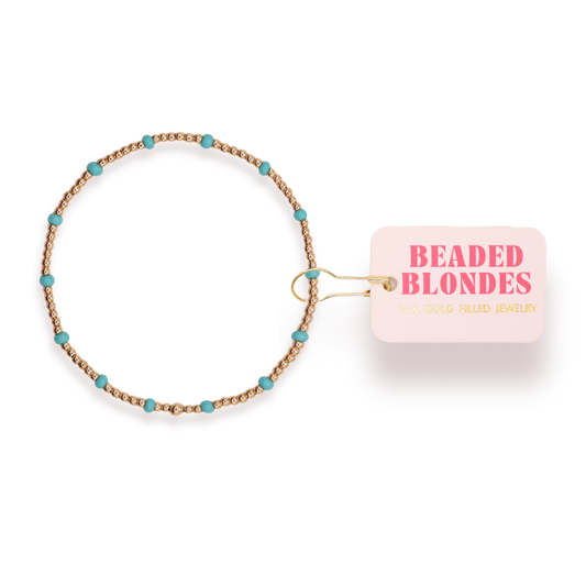 Turquoise Dainty Poppi Bracelet (Kids Size)
