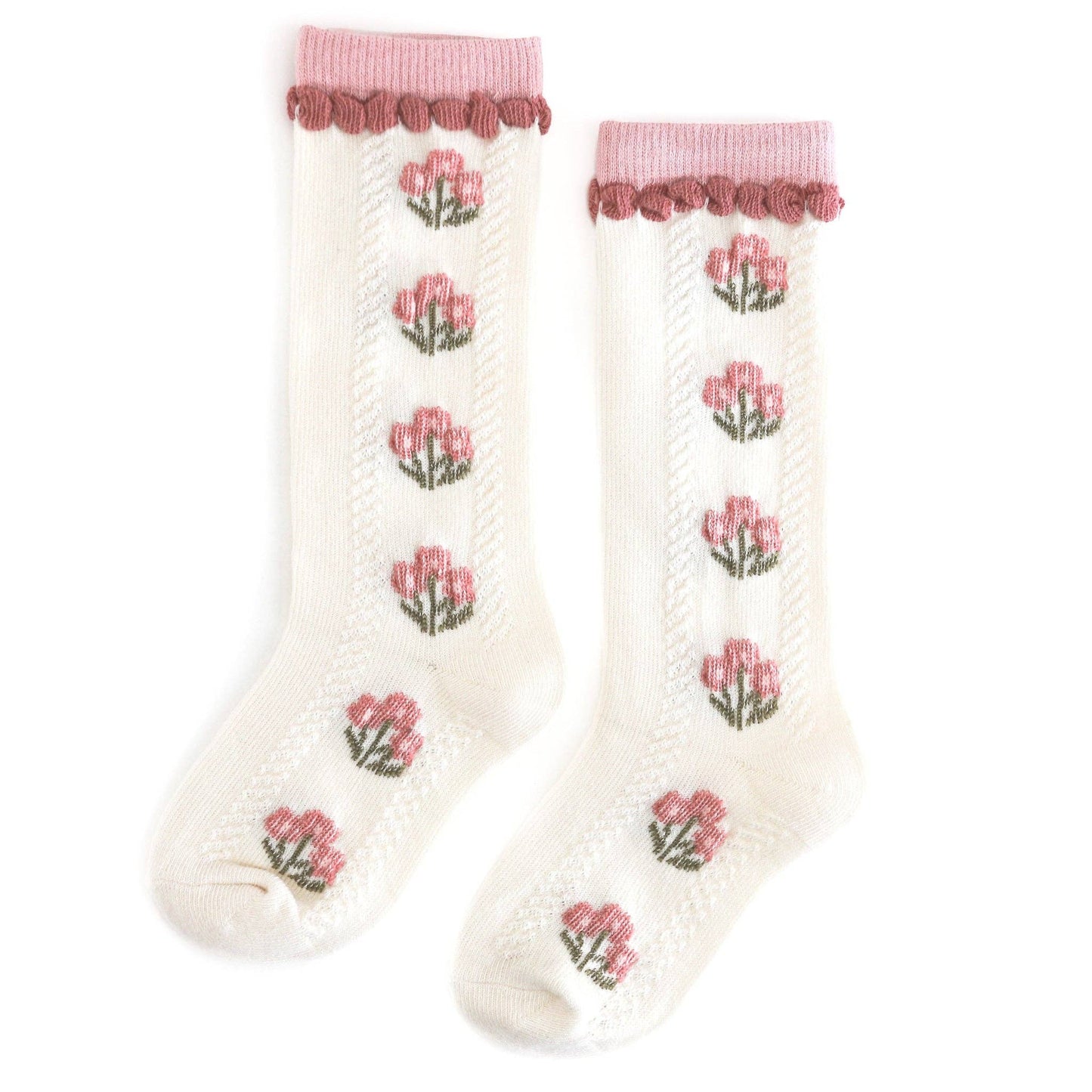 Posie Knee Socks - Old Rose